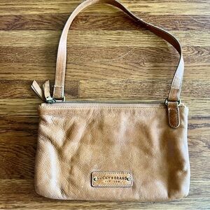 Vintage lucky brand purse y2k shoulder bag leather tan